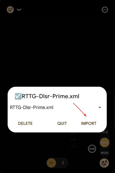 Import XML File for gcam TCL 20 XE