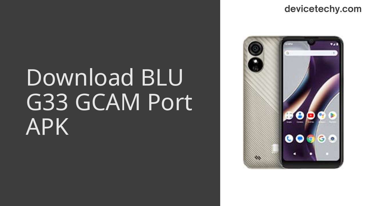 BLU G33 GCAM PORT APK Download