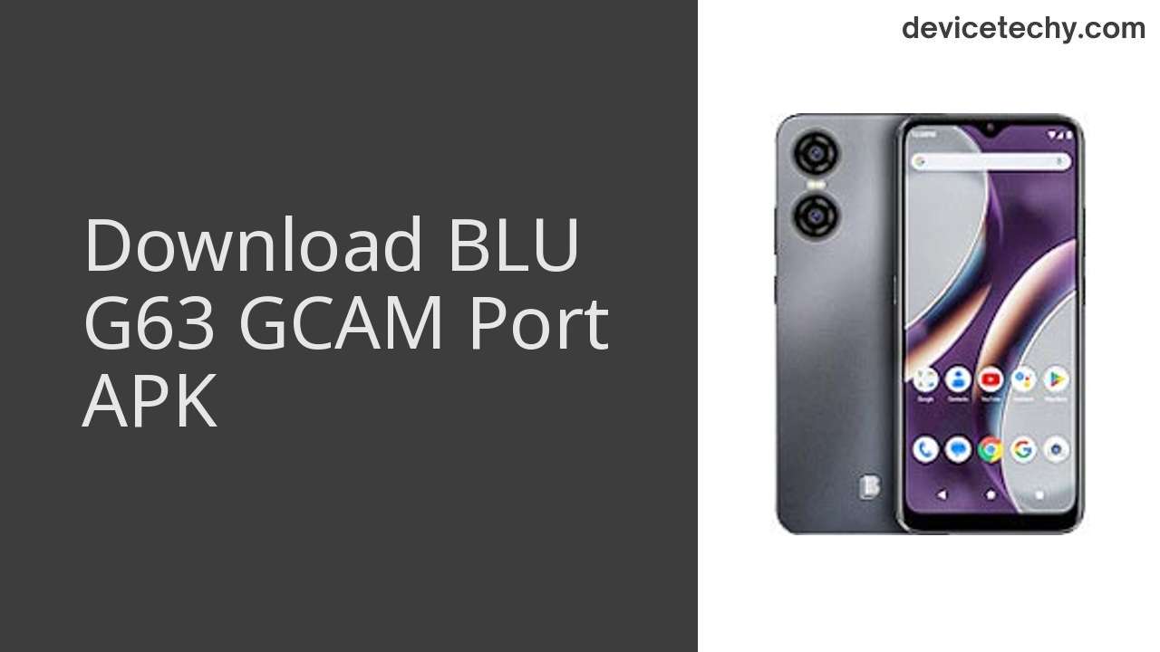 BLU G63 GCAM PORT APK Download