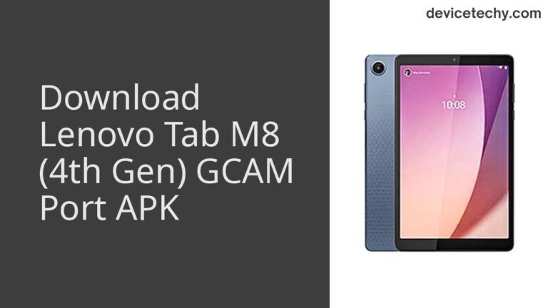 Download Lenovo Tab M8 (4th Gen) GCAM Port APK