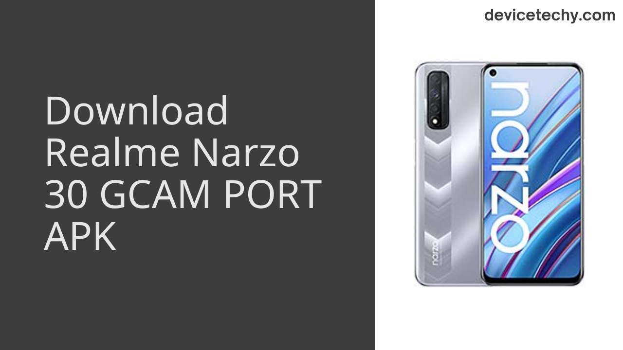 Realme Narzo 30 GCAM PORT APK Download