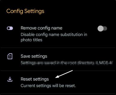 reset gcam settings