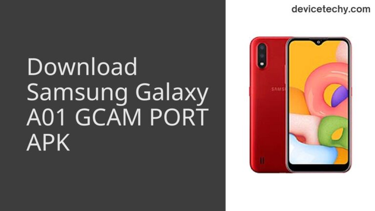 Download Samsung Galaxy A01 GCAM Port APK